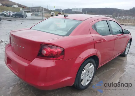 2013 Dodge Avenger Se z USA, uszkodzony, nr VIN 1C3CDZAB0DN752526
